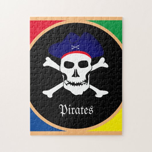 キャプテン&パイレーツ国旗 – 宝島/キッズ ジグソーパズル (縦)