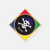 キャプテン&パイレーツ国旗 – 宝島/パーティー スタンダードカクテルナプキン (角)