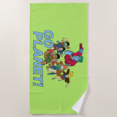 キャプテン・プラネットとプラネタイター – ゴー・プラネット！ ビーチタオル (正面)