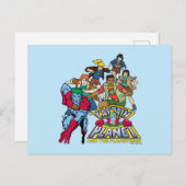 キャプテン・プラネットとプラネタイトグループのロゴグラフィック ポストカード (正面/裏面)