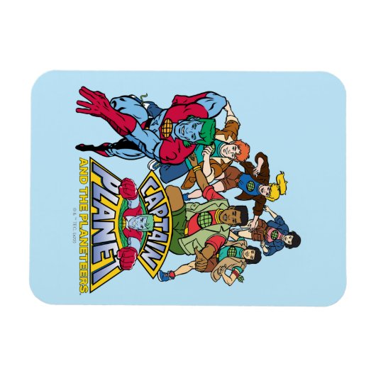 キャプテン・プラネットとプラネタイトグループのロゴグラフィック マグネット (横)