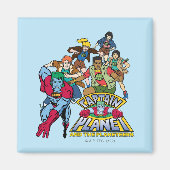 キャプテン・プラネットとプラネタイトグループのロゴグラフィック マグネット (正面)