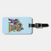 キャプテン・プラネットとプラネタイトグループのロゴグラフィック ラゲッジタグ (正面横)