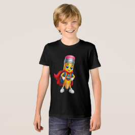 キャプテン・ペンシル | かわいい新学期のスーパーヒーローデザイン トライブレンドTシャツ