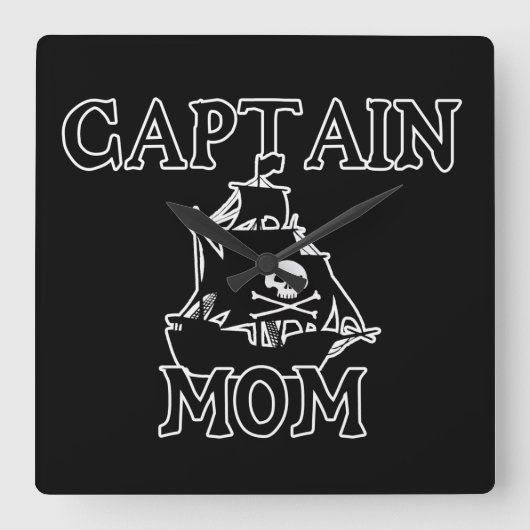 キャプテン・ママ スクエア壁時計 (正面)