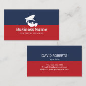 キャプテン·ロモダンゴ·ネービー·ブルー&レッ航海のド 名刺 (正面/裏面)