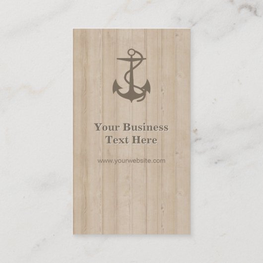 キャプテン – 航海のいかりウッド 名刺 (裏面)