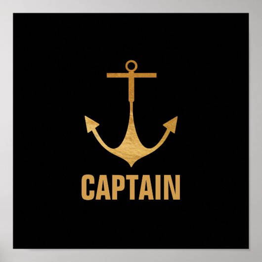 キャプテン、金ゴールドいかり ポスター (正面)