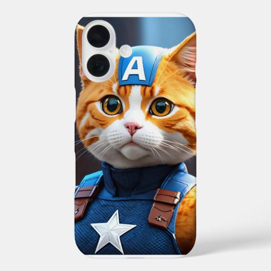 キャプテンCat iPhone 16カバー Case-Mate iPhoneケース (裏面)