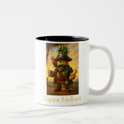 キャプテンPineBeardコーヒーマグ – Pineapple Empire ツートーンマグカップ (右)