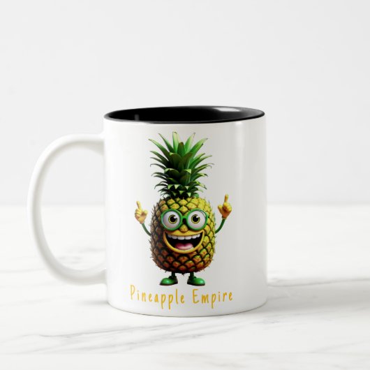 キャプテンPineBeardコーヒーマグ – Pineapple Empire ツートーンマグカップ (左)