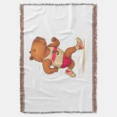 キャプバラサッカースポーツ動物キャピバラアスレット スローブランケット (正面縦)