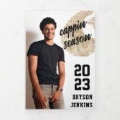 キャプピンシーズン男らし卒業招待状 三つ折りプログラム (カバー)