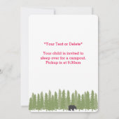 キャプユニークン名パーソナライズされた誕生日パーティーピンク 招待状 (裏面)