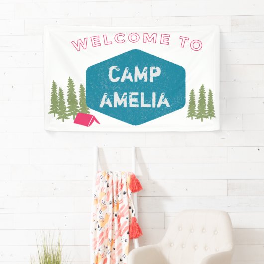 キャプユニークン名パーソナライズされた誕生日パーティーピンク 横断幕 (インサイチュ)