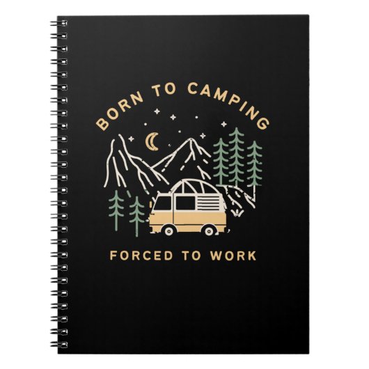 キャプ生まれン、強制労働 – レトロキャンパーバン ノートブック (正面)