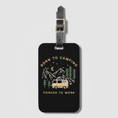 キャプ生まれン、強制労働 – レトロキャンパーバン ラゲッジタグ (正面縦)