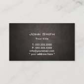 キャプ航海のテンズホイールエレガントダークレザー 名刺 (裏面)