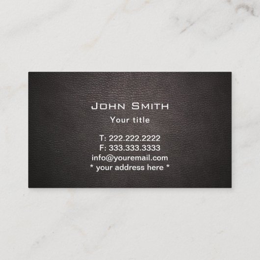 キャプ航海のテンズホイールエレガントダークレザー 名刺 (裏面)