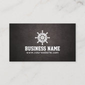 キャプ航海のテンズホイールエレガントダークレザー 名刺 (正面)