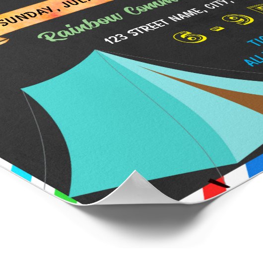 キャプ読ロの学校イベントテンプレート ポスター (角)