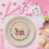 キャベおもしろいマンサマーホリデーズBBQパーティー ペーパープレート (パーティー)