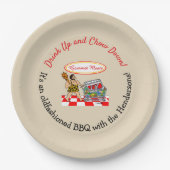 キャベおもしろいマンサマーホリデーズBBQパーティー ペーパープレート (正面)