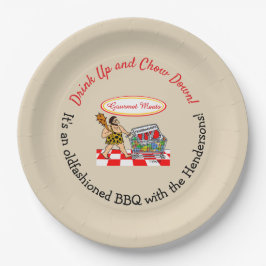 キャベおもしろいマンサマーホリデーズBBQパーティー ペーパープレート