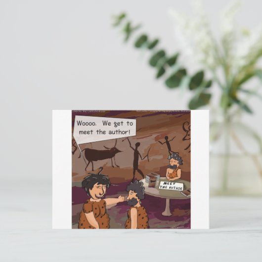 キャベおもしろいマン作家「作家に会う」 ポストカード (スタンド正面)