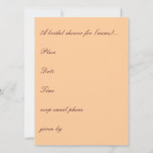 キャベツとバラのブライダルシャワーの招待状 招待状 (裏面)