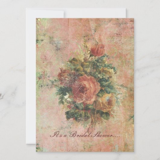 キャベツとバラのブライダルシャワーの招待状 招待状 (正面)