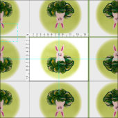 キャベツのハッピーバンス ファブリック (タイル)
