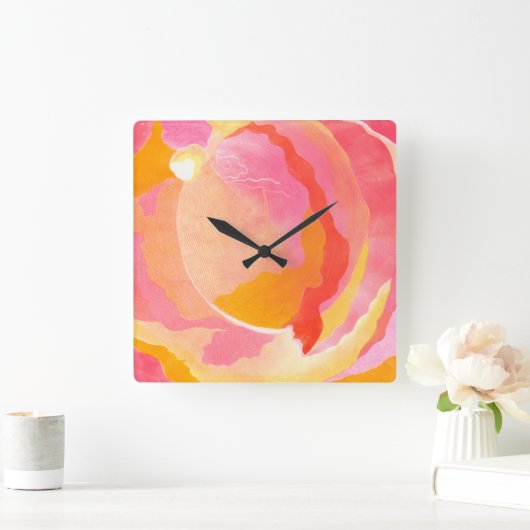 キャベツはIII上がりました スクエア壁時計 (ホーム)