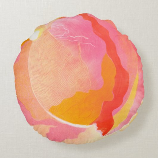 キャベツはIII上がりました ラウンドクッション (裏面)