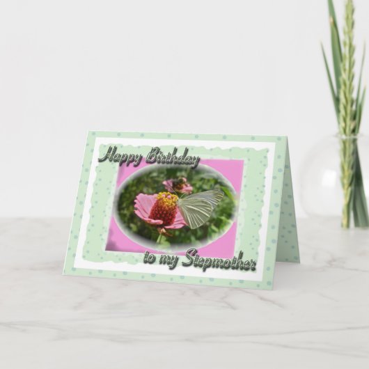 キャベツバタフライステップマザー誕生日カード カード (正面)
