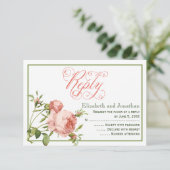 キャベツバラス結婚クリプトの返信カード 出欠カード (スタンド正面)