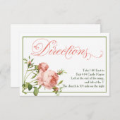 キャベツバラ結婚の指示詳細カード エンクロージャーカード (正面/裏面)