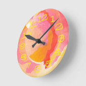 キャベツバラIII ラウンド壁時計 (傾斜)