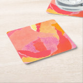 キャベツバラIV スクエアペーパーコースター (アングル)