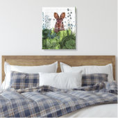 キャベツパッチに入ったウサギ キャンバスプリント (インサイチュ (寝室))