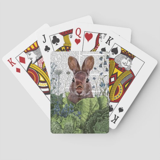 キャベツパッチに入ったウサギ トランプ (裏面)