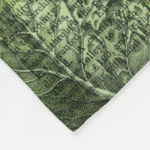 キャベツパッチに入ったウサギ フリースブランケット (角)