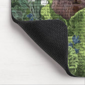 キャベツパッチに入ったウサギ マウスパッド (コーナー)