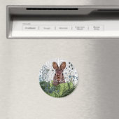 キャベツパッチに入ったウサギ マグネット (インサイチュ (食洗機))