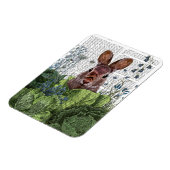 キャベツパッチに入ったウサギ マグネット (左側)