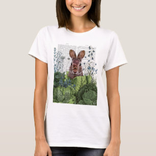 キャベツパッチに入ったウサギ Tシャツ
