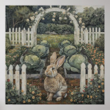 キャベツパッチイースターをテーマにしたウサギ