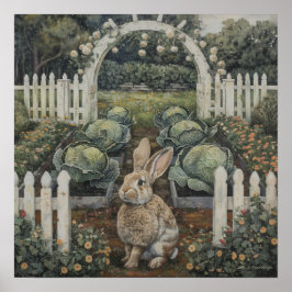 キャベツパッチイースターをテーマにしたウサギ ポスター