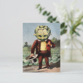 キャベツビクトリアンの頭はがき ポストカード (スタンド正面)