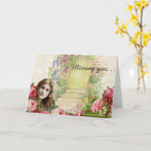 キャベツビクトリアンバラ女性フローラカード カード (黄色い花)